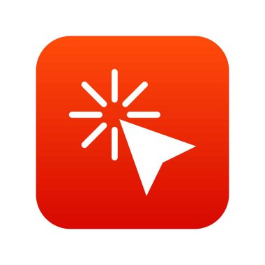 Tıklatın simgesi dijital kırmızı