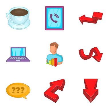 Tahmini Icons set, karikatür tarzı