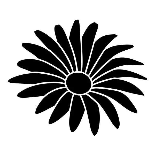 거 버 꽃 아이콘, 단순 블랙 스타일 — 스톡 벡터