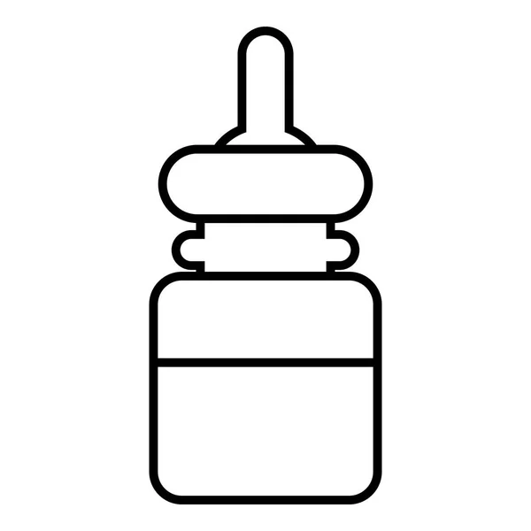 Ref. Baby bottle, outline style — стоковый вектор