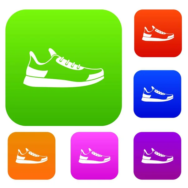 Sneaker set collection — Stock Vector