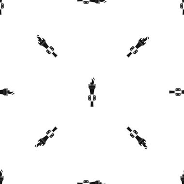 Meşale desen sorunsuz siyah