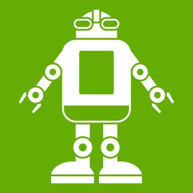 Otomasyon makine robot simgesi yeşil