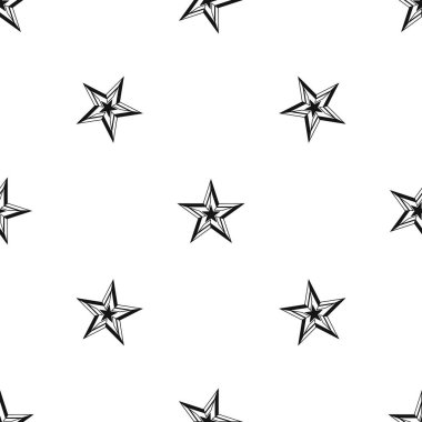Yıldız deseni sorunsuz siyah
