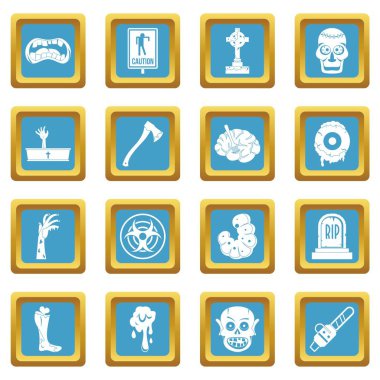 Zombi simgeler gök mavisi