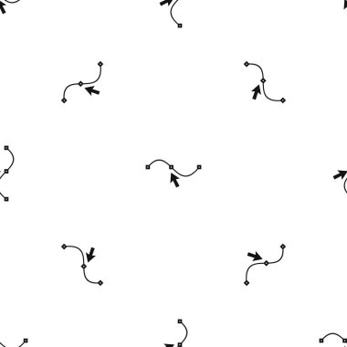 Eğrisi çizme desen sorunsuz siyah