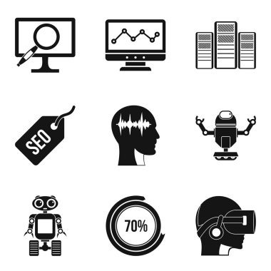 Numaratör Icons set, basit tarzı