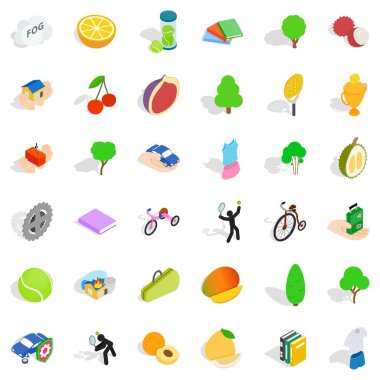 Gerekli Icons set, izometrik stili