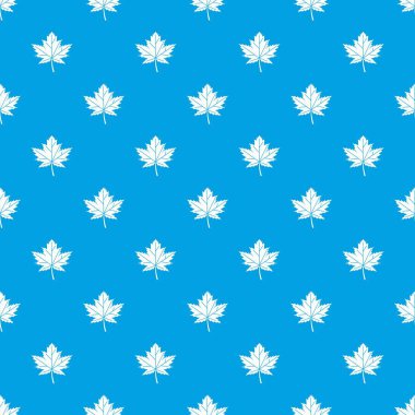 Akçaağaç yaprağı deseni kesintisiz mavi