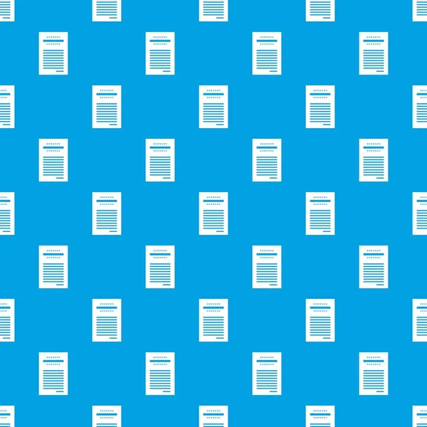 판매 인쇄 된 영수증 패턴 완벽 한 블루 — 스톡 벡터