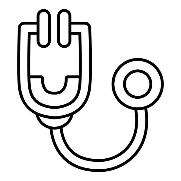 Stethoskop-Symbol, Umrissstil — Stockvektor