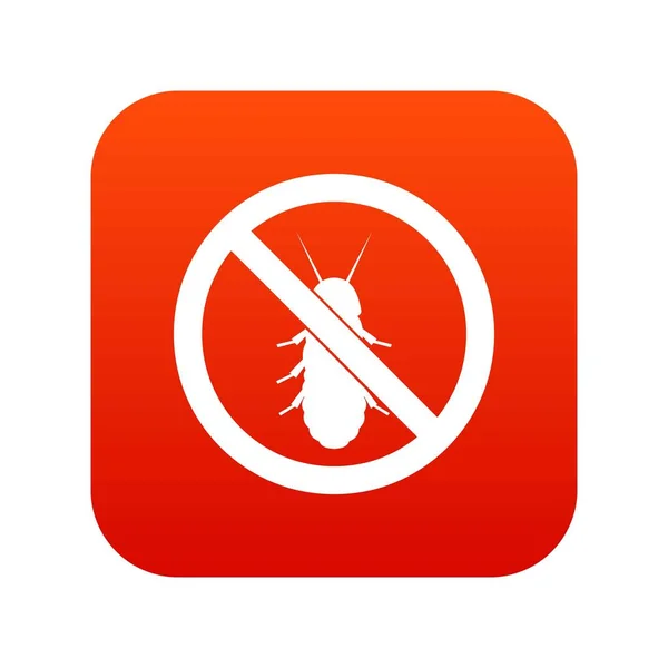 No termite sign icon digital red — Stock Vector