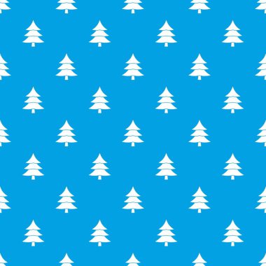 Köknar ağacı desen kesintisiz mavi