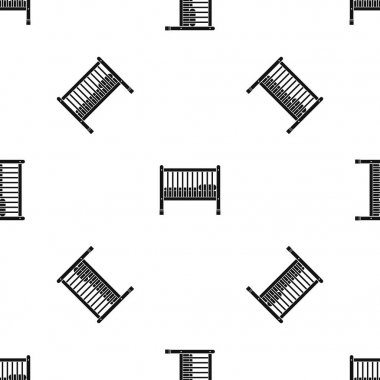 Bebek yatak desen sorunsuz siyah