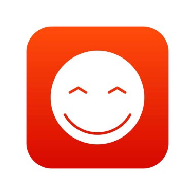 Gülümseyen ifade dijital kırmızı