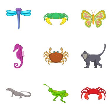 Çekirge Icons set, karikatür tarzı