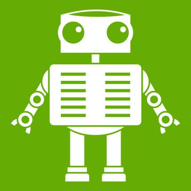 Robot büyük gözleri simgesi yeşil ile