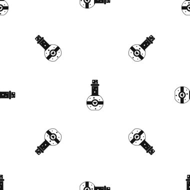 Aşk iksiri desen sorunsuz siyah şişesi