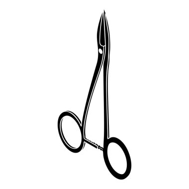 Hastane forseps simgesi, basit tarzı