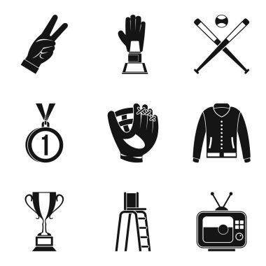 Hakem Icons set, basit tarzı