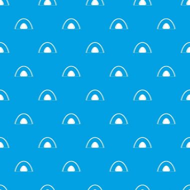 Kamp kubbe çadır desen kesintisiz mavi