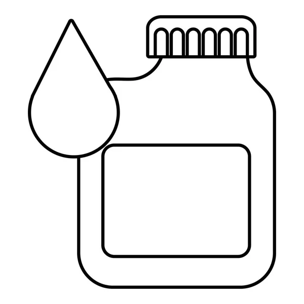罐引擎油图标，大纲样式 — 图库矢量图片