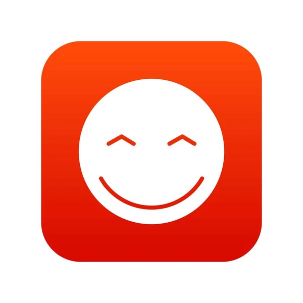 Emoticono sonriente rojo digital — Archivo Imágenes Vectoriales