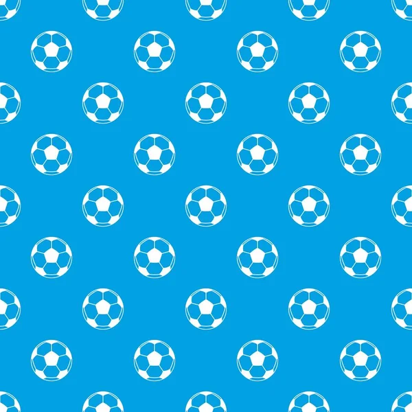 Míč fotbal nebo fotbal vzor seamless modrá — Stockový vektor