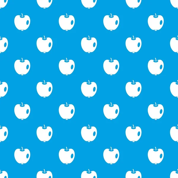 アップル パターン シームレスな青 — ストックベクタ