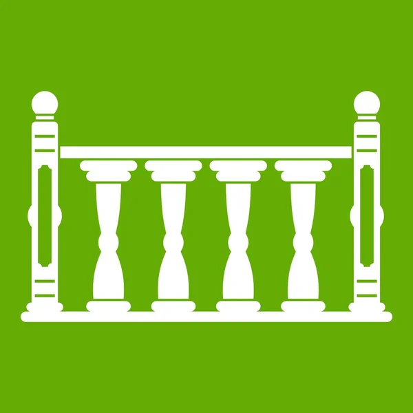 Icono de balaustrada verde — Vector de stock