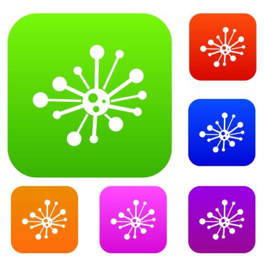 Yuvarlak bakteriler koleksiyonu ayarla