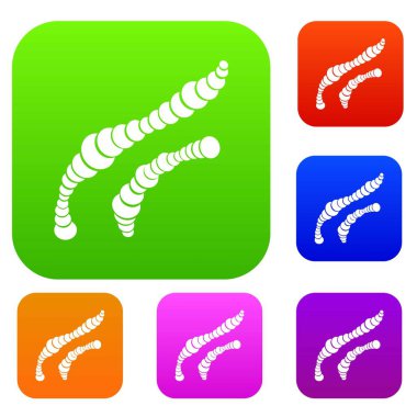 Sarmal bakterilerin koleksiyonu ayarla