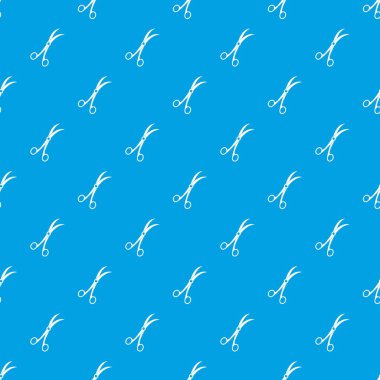 Cerrahi makas desen kesintisiz mavi