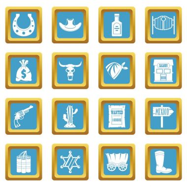 Vahşi Batı simgeler gök mavisi