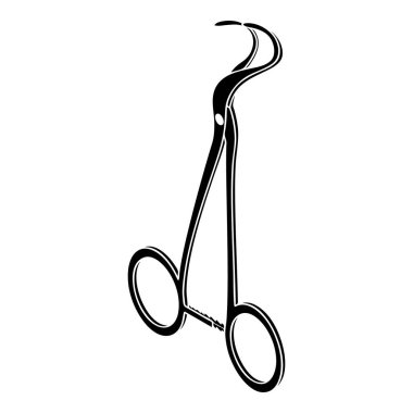 Havlu forseps simgesi, basit tarzı