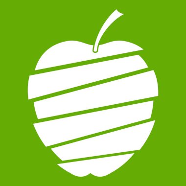 Dilimlenmiş elma simgesi yeşil