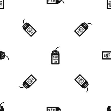 Siyah Cuma satış etiketi desen sorunsuz siyah