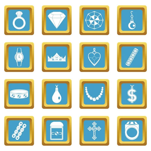 Takı öğeleri simgeler gök mavisi