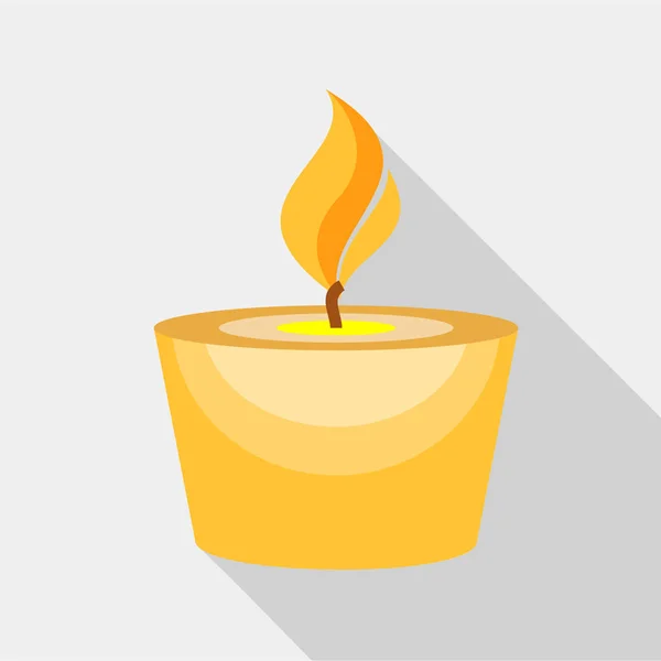 Candle icon, flat style — Stock Vector
