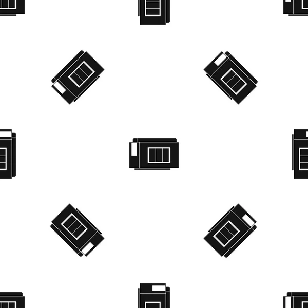 Inkoustové tiskárny kazeta vzor černá bezešvé triko — Stockový vektor