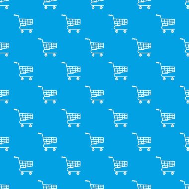 Alışveriş sepeti desen kesintisiz mavi