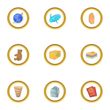 Göçmen Icons set, karikatür tarzı sorunları