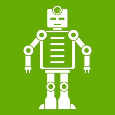 Yapay zeka robot simgesi yeşil