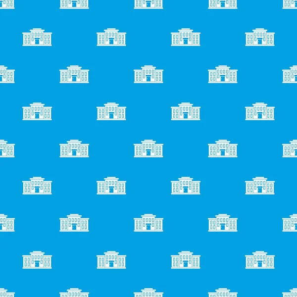 Okul binası desen kesintisiz mavi