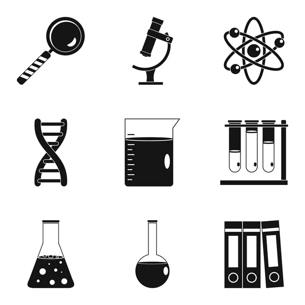 Ology icons set, simple style — Stock Vector