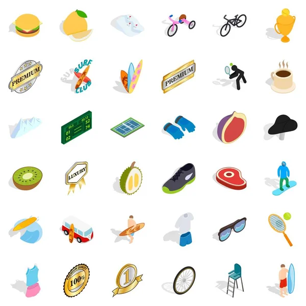 Icons set, izometrik stil kazanmak