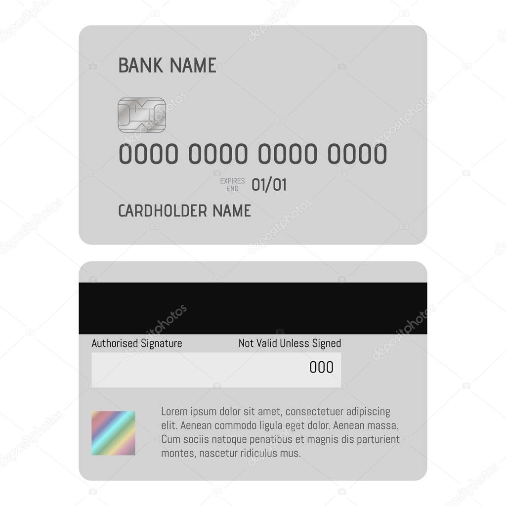 Credit card icon, realistic style
