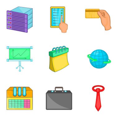 Hesaplama Icons set, karikatür tarzı