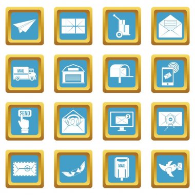 Poste hizmet simgeler gök mavisi