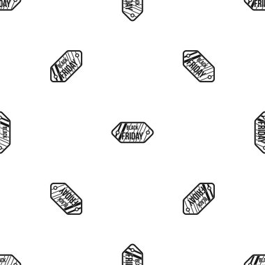 Siyah Cuma satış etiketi desen sorunsuz siyah